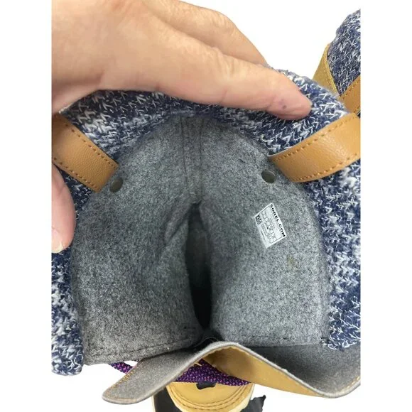 Sorel Joan of Arc Womans Tan Black Knit mid calf boots Sz 7 SKU 9565 - Picture 12 of 16